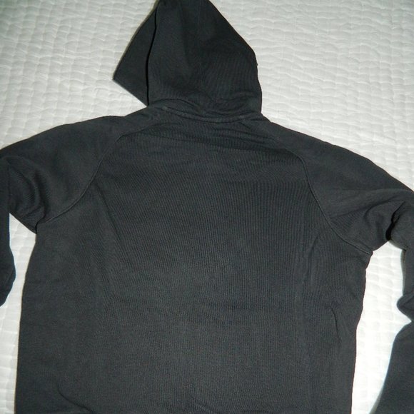 Vintage Nike Hoodie Track Jacket Dark Grey w/Satin Detail Trim , Med - Picture 10 of 10